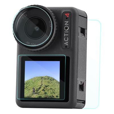 TPU Lens Protective Cover with PU Carrying Case Tempered Glass Screen Protector for DJI Osmo Action 3/4 Accessories