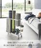 Yamazaki Tower Fitness Equipment Storage Rack with Casters, White, Approx. W50.3 x D18.5 x H45.5cm (including casters), Model 1989
