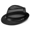 Summer hat men's top hat sunscreen breathable sunshade straw hat cool hat grandpa outdoor mesh hat