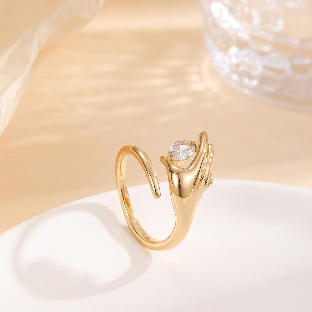 Adjustable Open Hug Ring, Love Romantic Hug Open, Anniversary Jewelry Gift, Unisex, Can be used as a gift for family and friends