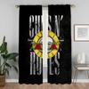 Guns N'Roses Trennwand Heim Vorhänge 2 Stück Wohnzimmer Vorhang Halloween Dekoration Jalousien Vorhänge für Schlafzimmer