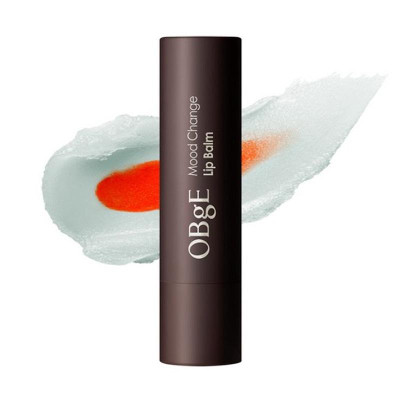 Бальзам для губ OBgE с меняющимся цветом – Натурально-красный (черника) / Теплый Оранжевый Warm Orange
