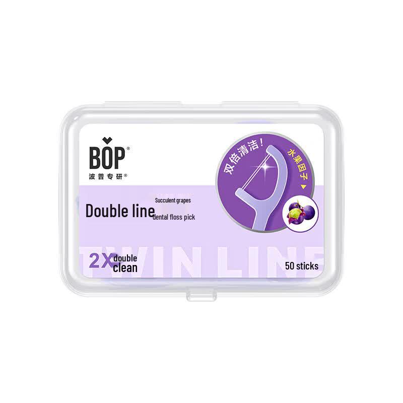BOP Double Line Dental Floss Picks - Grape Flavor