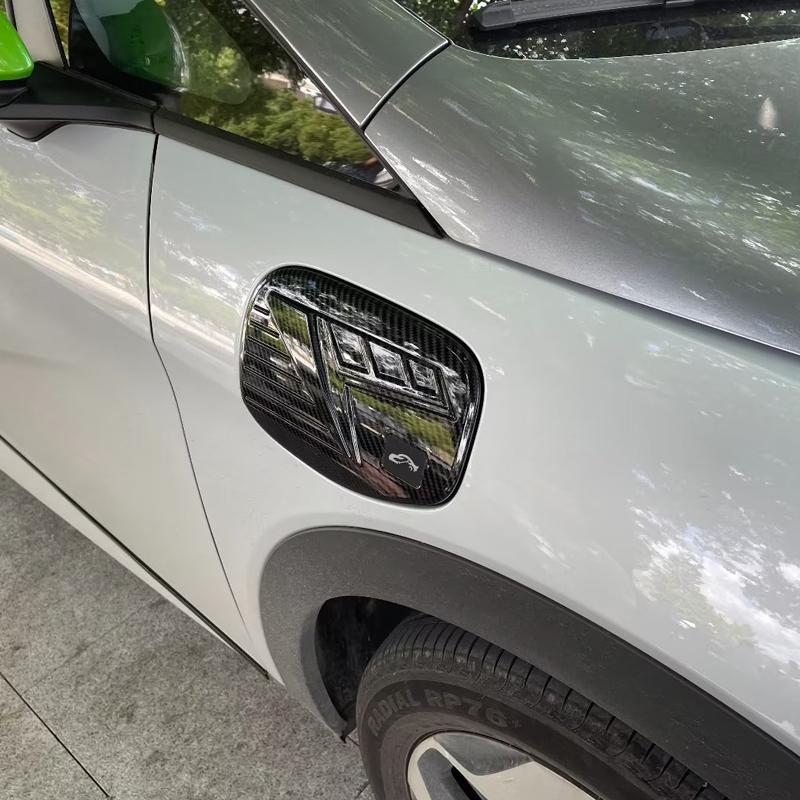 For Byd Dolphin EV EA1   Accessories Car Charging Cover Protection Decal Trim Styling ABS Carbon Black