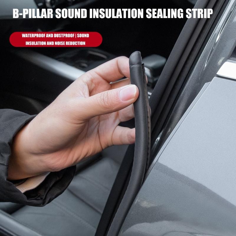 2Pcs Car Door Seal Strips Rubber Noise Reduction Trim Automotive Rubber Sealing Strips Set Suitable for Dashboard Space