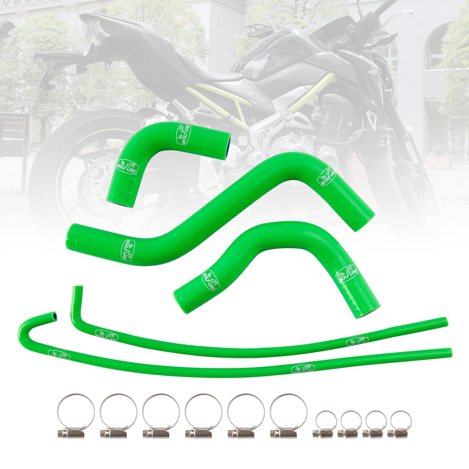 

Силиконовый комплект шлангов охлаждающей жидкости радиатора для Kawasaki Z900 Z900RS 2017-2025 Зеленый