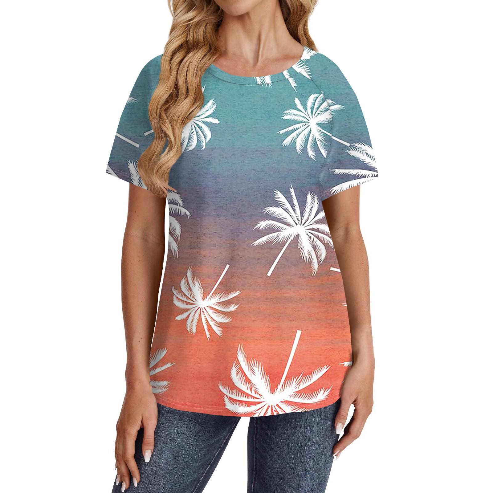 

Женские футболки с коротким рукавом, милые туники с круглым вырезом, топы, базовые футболки, блузки, свободный пуловер XL небесно-голубой