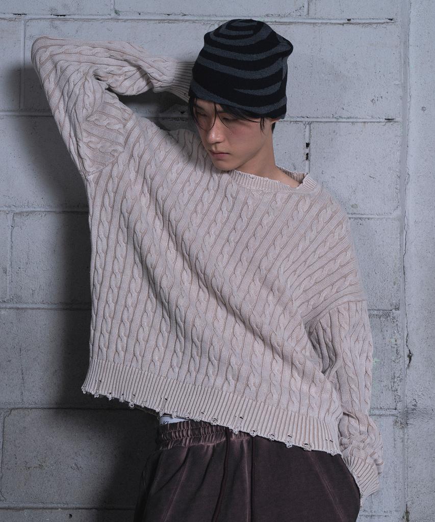 Aejyuttingkeumamaindeu Washed Memory Knit_Beige(M)