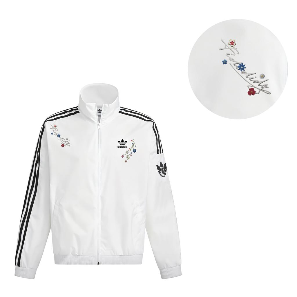 Adidas Originals RETRO TREFOIL Jackets Unisex Bright White Stand Colla