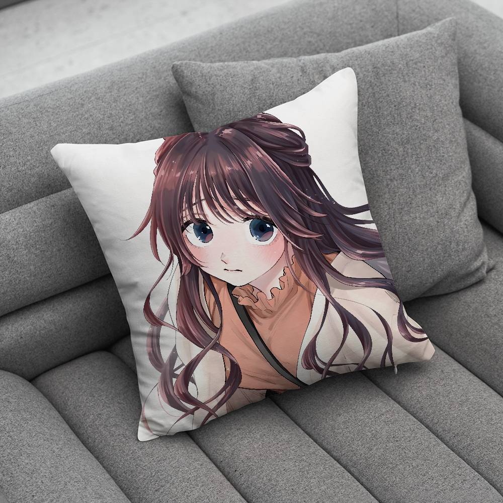 Kaoru HHana Comics Wa Rin To Saku Pillow Case For Home Bedroom Car Office Decoration Living Room Sofa Cushion Cover Suitable