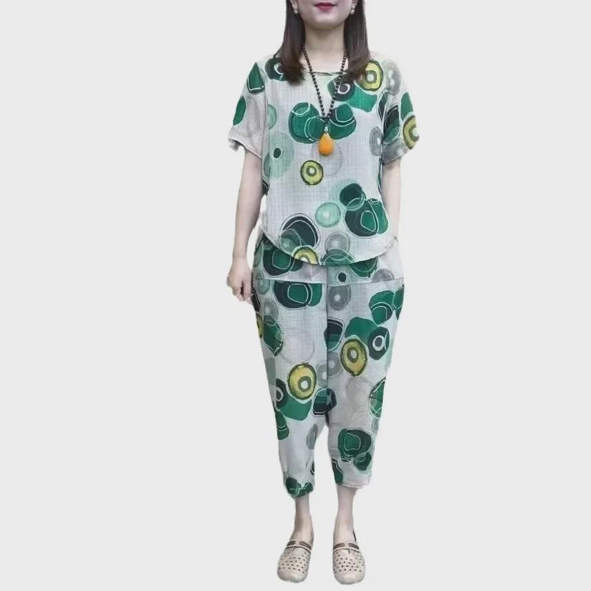 Women's Fashionable Summer Suit for 60 To 70-Year-Olds - Stylish, Comfortable & Cool Mother's Outfit