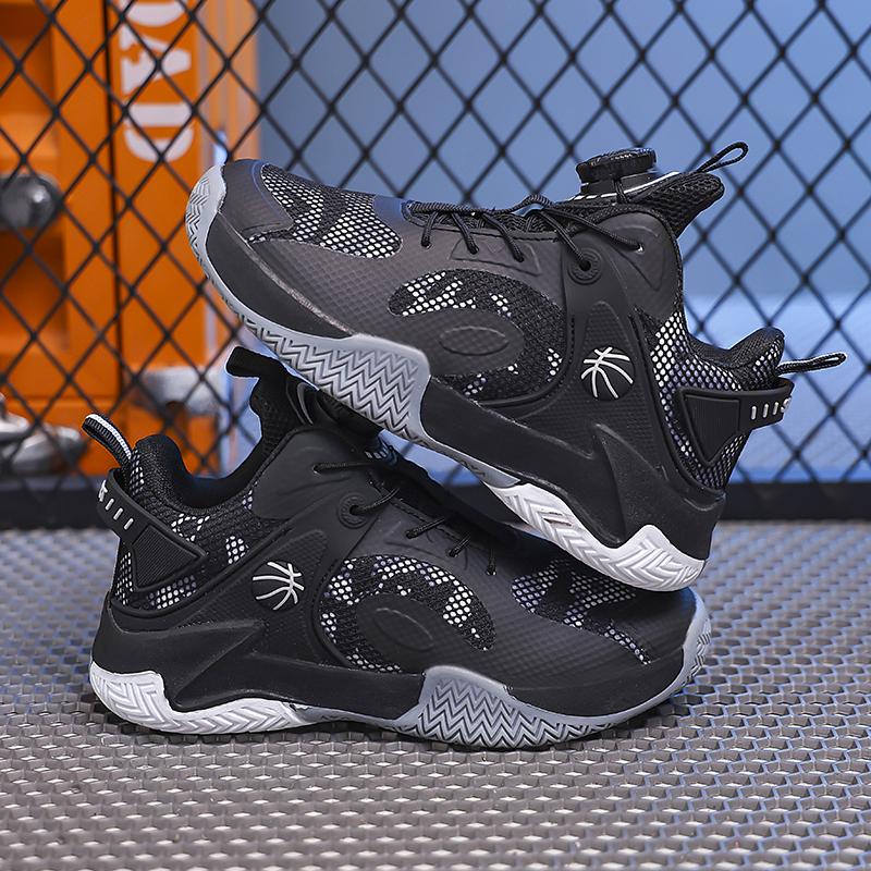 31-40 Jugend Anti-Rutsch und Abriebfestigkeit Übergröße Bequem und Modisch High Top Mesh Basketballschuhe Sportschuhe