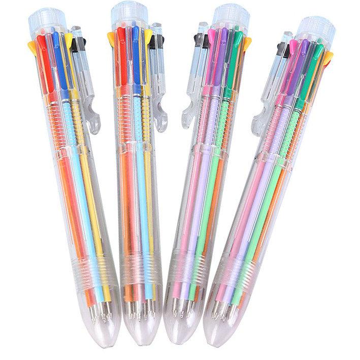 Retro 8-Color Ballpoint Pen for Drawing & Coloring