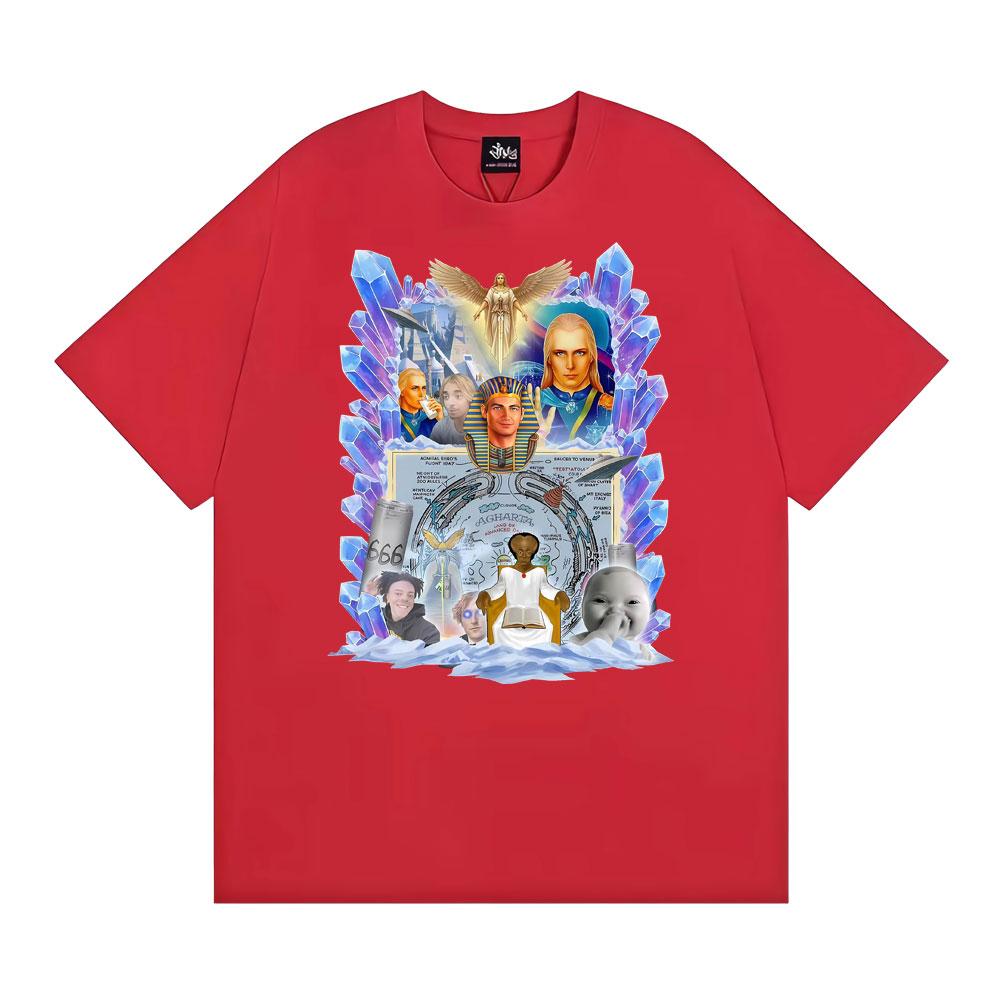 Agata Klassisches Muster Karoprint T-Shirt für Unisex und Damen Klassisches kurzärmeliges T-Shirt Sommer Reine Baumwolle Lässiges T-Shirt