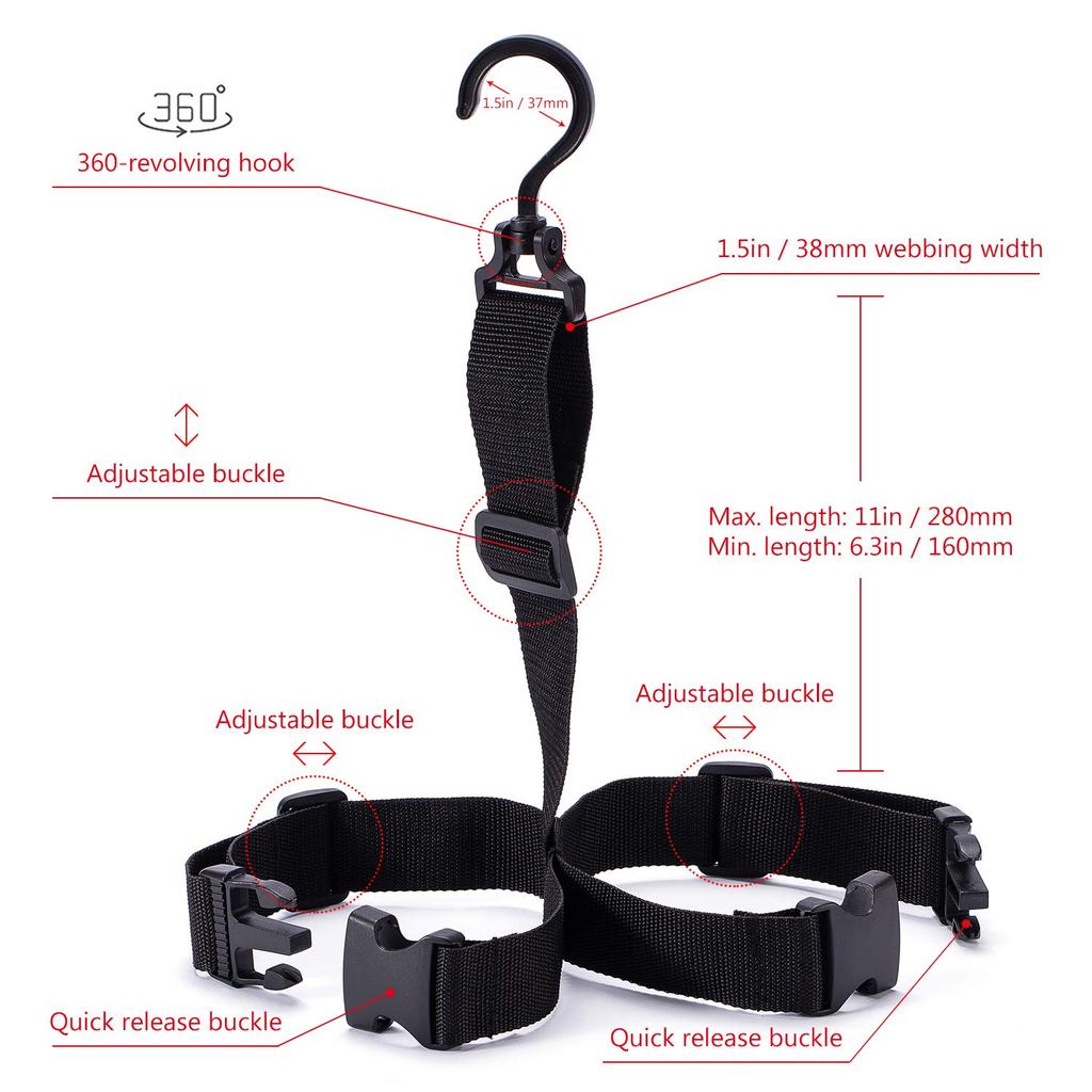 Bassdash Wader Hanger, Boots Hanger, Drying Hanger for Wading Shoes, Boots, and Shoes, with Fin Saver