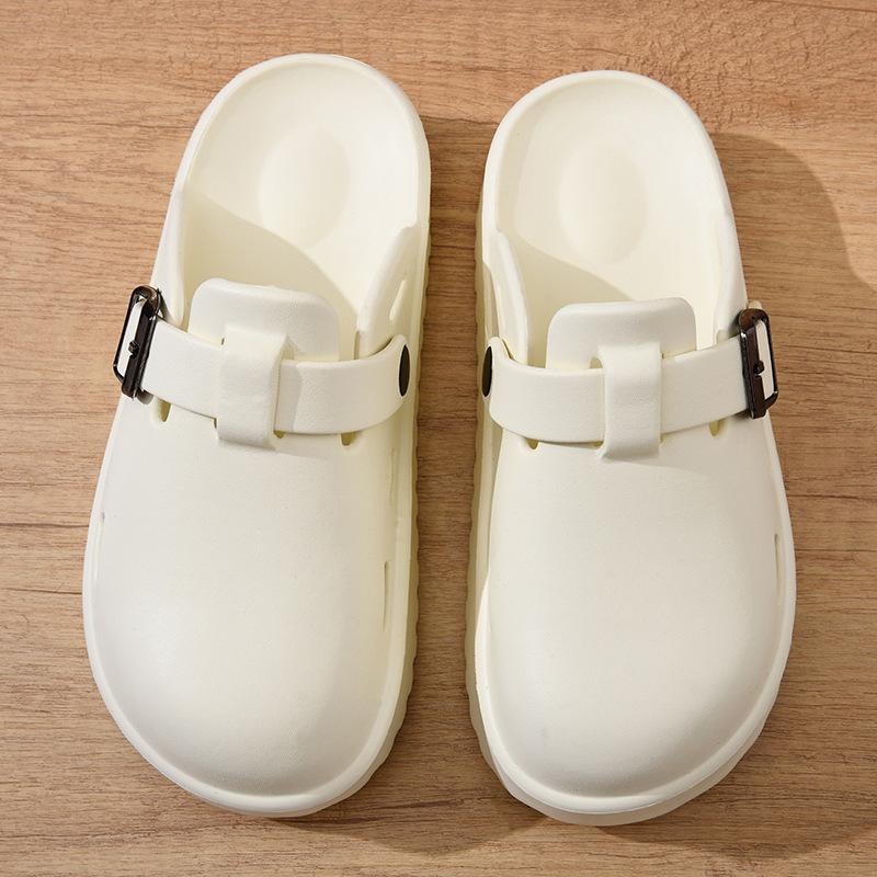 New platform high-heeled sandals outer wear student shoes slippers bag head muffin bottom cool slippers women 36-37 белый