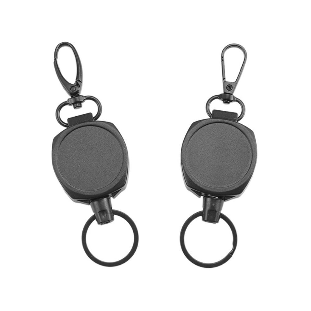 Anti Lost Badge Holder Easy-to-pull Retractable Pull Badge Reel Retractable Key Ring  Outdoor