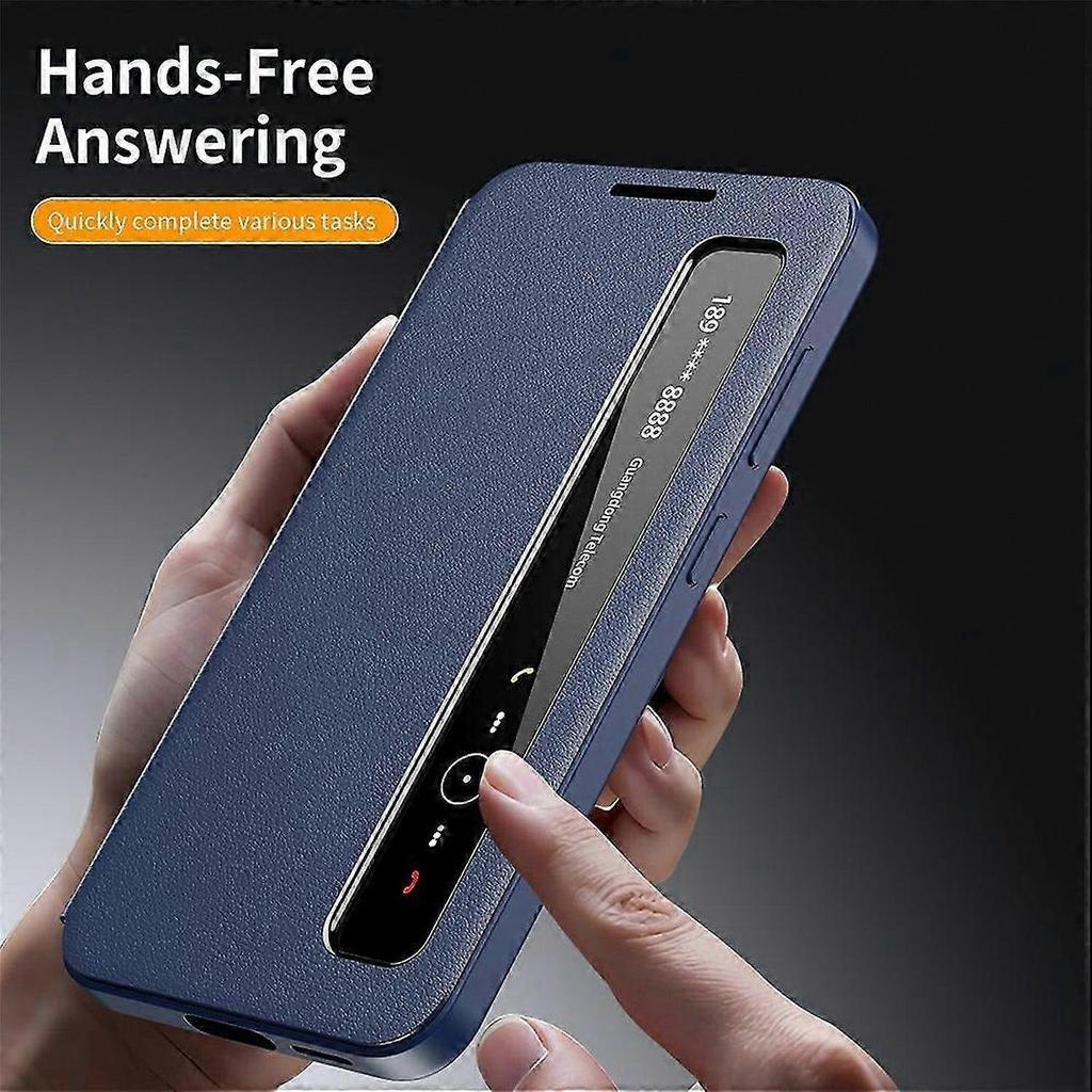 Compatible For Samsung Galaxy S25 FE Case Smart View Window Leather Phone Cover
