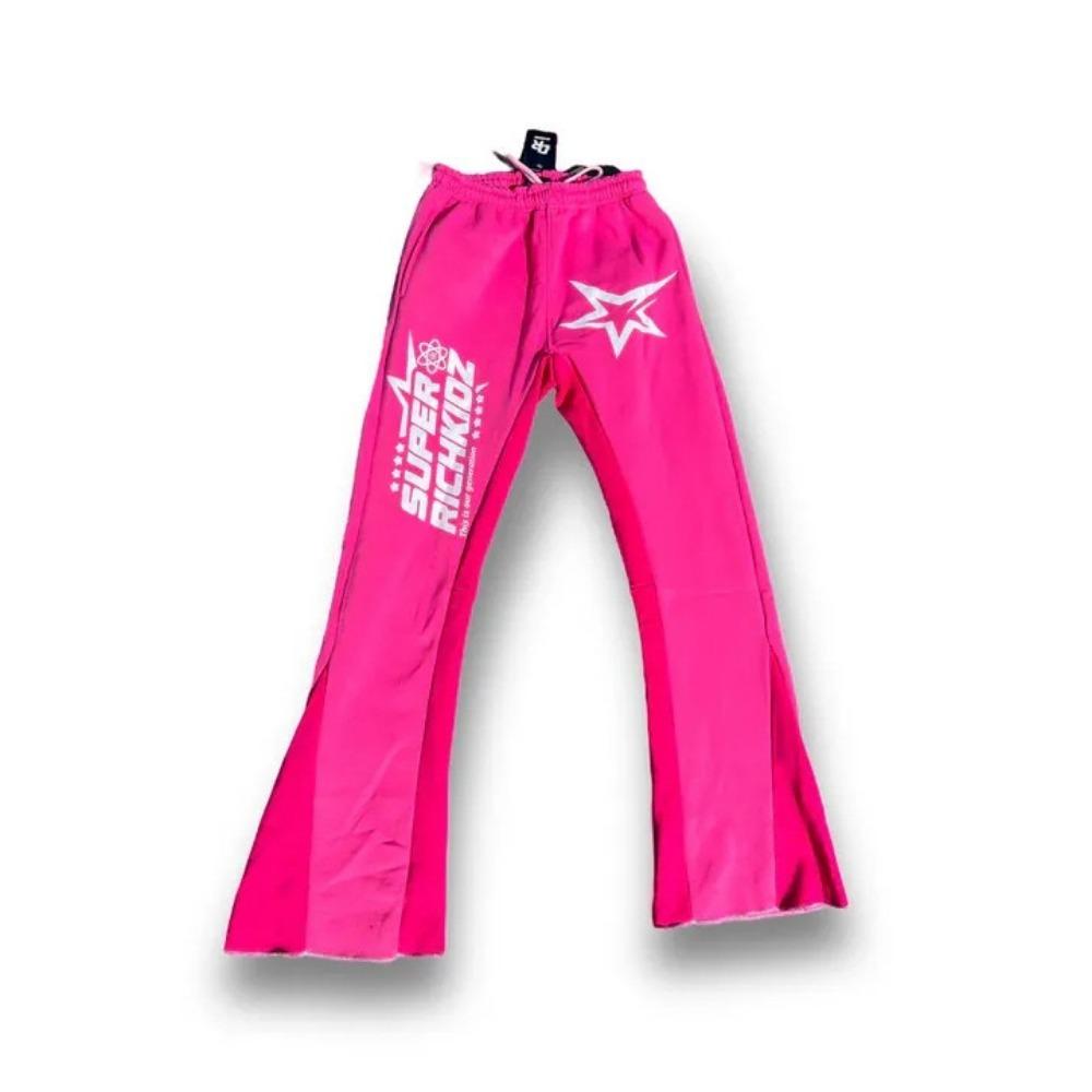 RogueWave American Harajuku Letter Print Straight Trousers Hip-hop Letters Winter Thickened Loose Y2k Casual Pants Sweatpants Women Men