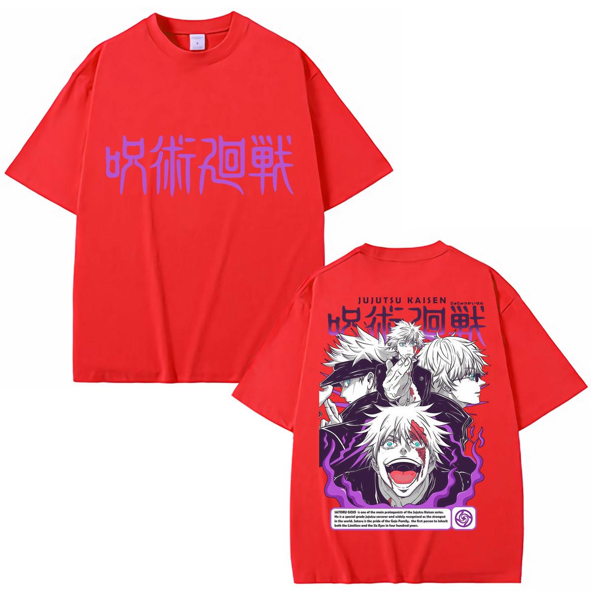 

Japanese Anime Jujutsu Kaisen Gojo Satoru T Shirts Unisex Women Harajuku Fashion Unisexga Tshirt Oversized Cotton Y2k Summer T Shirt S