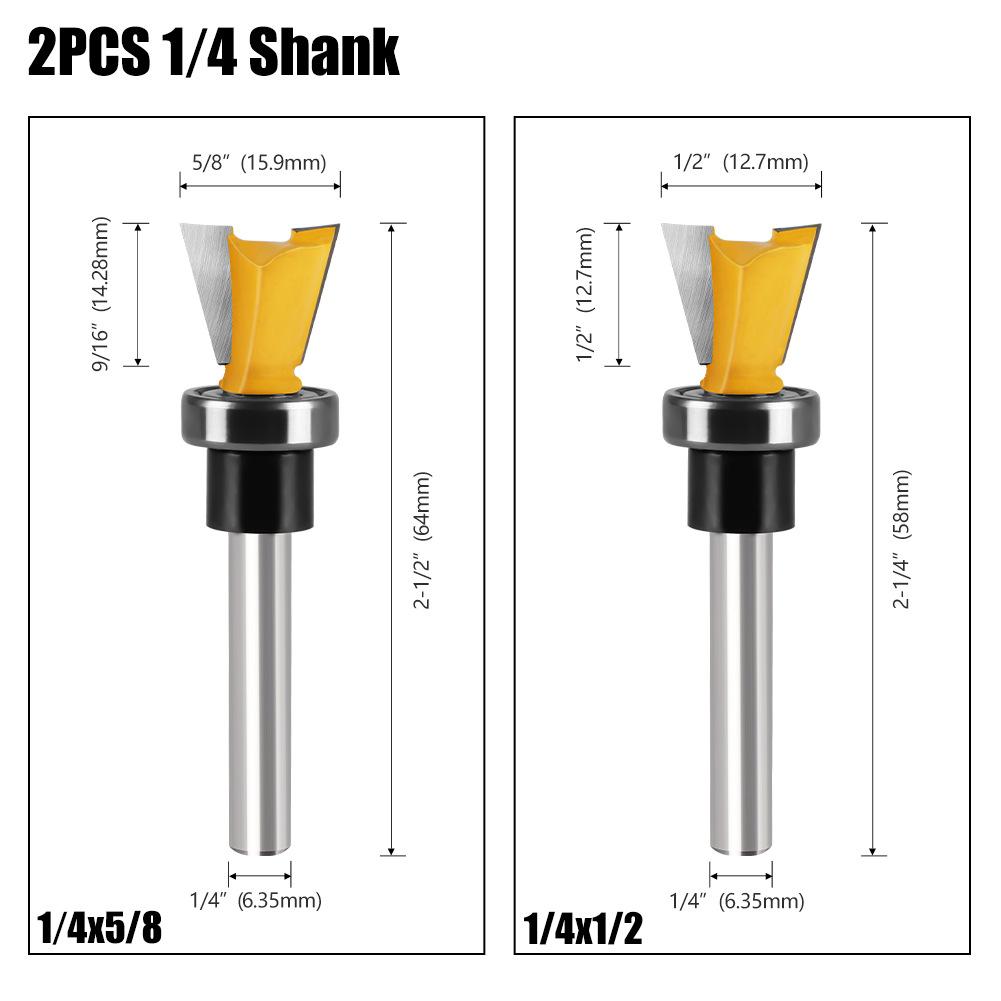 Bearing Imitation Dovetail Knife Slotting Trimming Machine Head Mouth < Unk > Knife 1/4 Handle Tenon Knife Engraving Machine Woodworking Cutter