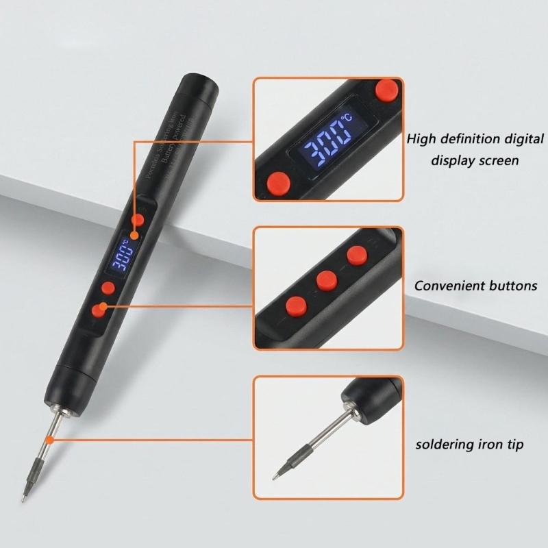 Wireless Battery Soldering Iron With Intelligent Temperature Control up to 420℃ For Mobile Phone Repair Home Use