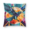 Crow Flying A Geometric Sky Square Pillowcase Polyester Linen Velvet Pattern Decor Throw Pillow Case Room Cushion Cover 45X45