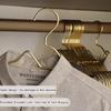 Gold Aluminum Alloy Hanger Clothes,Small Neckline Racks for Storage Skirts Coats,Save Space Metal Closet Organizer,10/20Pcs
