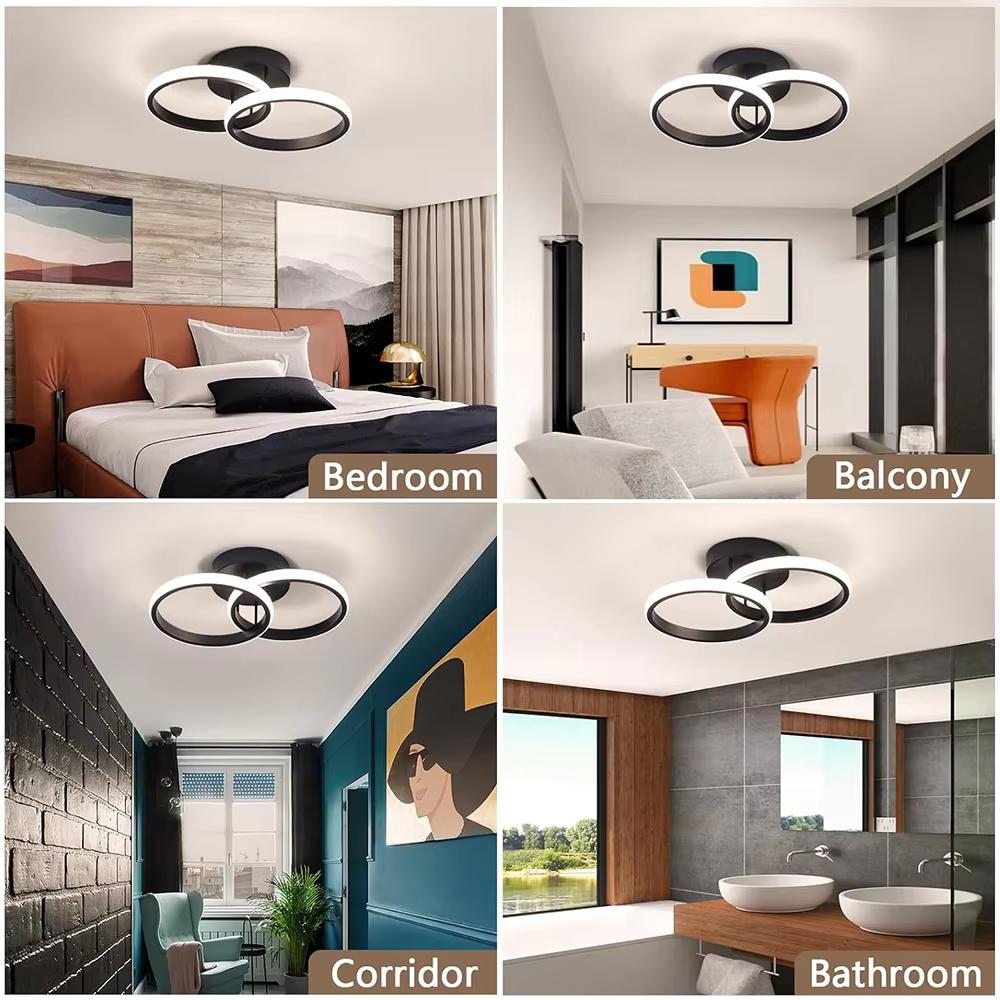 Luz de Teto LED Moderna Dimerizável para Sala de Estar Quarto Sala de Estudo Decoração de Casa Luminária Plafon Lustre Lâmpada Profissional