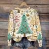 New Christmas Autumn/Winter Printed Round Neck Hoodie For Women