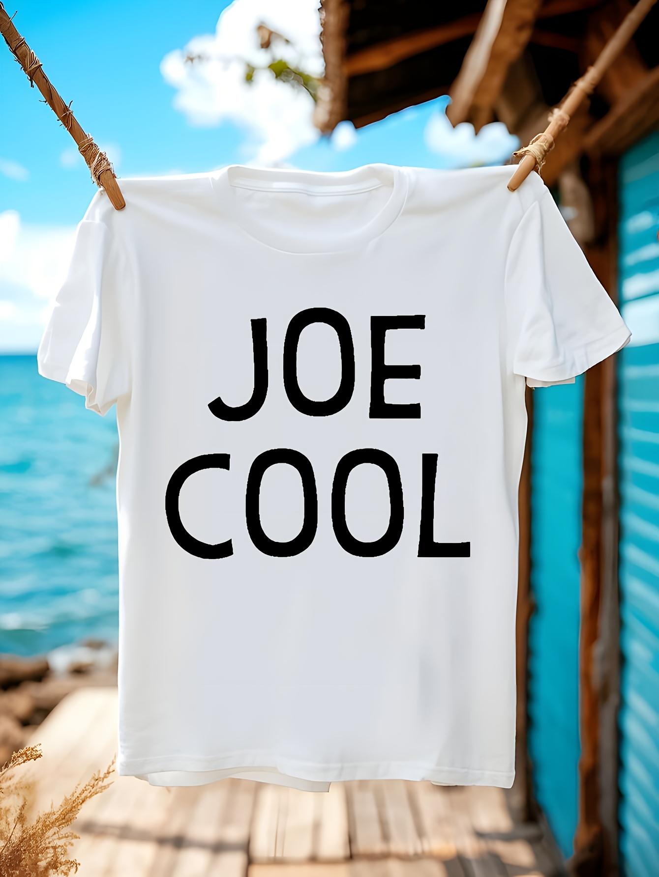 JOE COOL Heavyweight Cotton Tshirt - White Crewneck Tee w... L