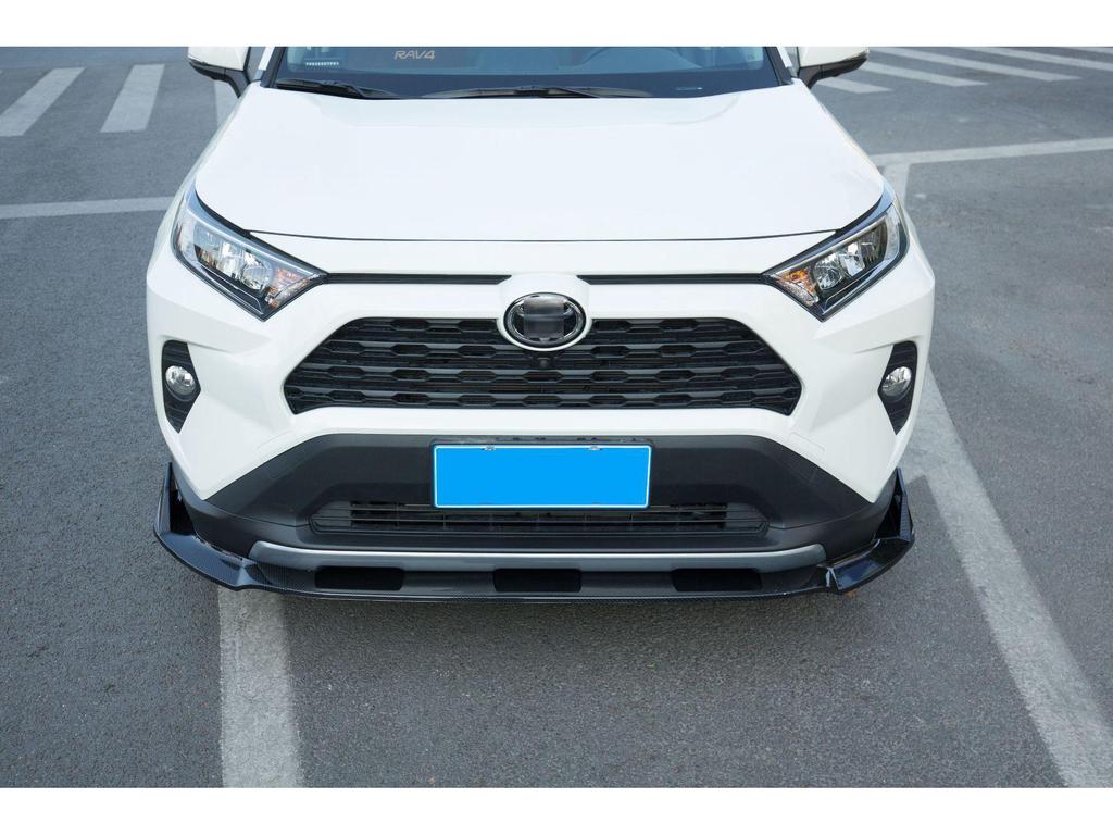 Compatible Body Kit for 2020 Toyota RAV4: Front Lip, Bumper Fender Flares, Side Skirts, Rear & Middle Spoilers, Rear Wing.