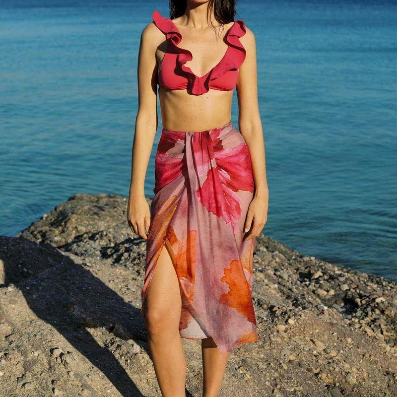 Za Spring New Arrivals Women's Clothing Zr European and American Style Fashionable Versatile Printed Casual Wrap Dress 4758010 800