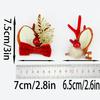 (2pcs) 6.5*7.5cm Christmas Antlers Hair Clip Hair Accessories Puff Christmas Wind Hair Accessories Cute Velvet Antlers Headband