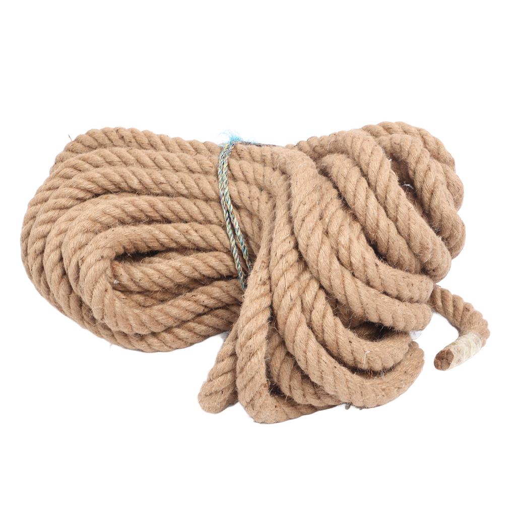 Twisted Yellow Hemp Rope Twisted Natural Thick Jute Rope Hammock Swing Boat Railing