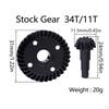 Differential Axle Gear Replacement Heavy Duty Steel Spiral for 1/10 RC Car DIY