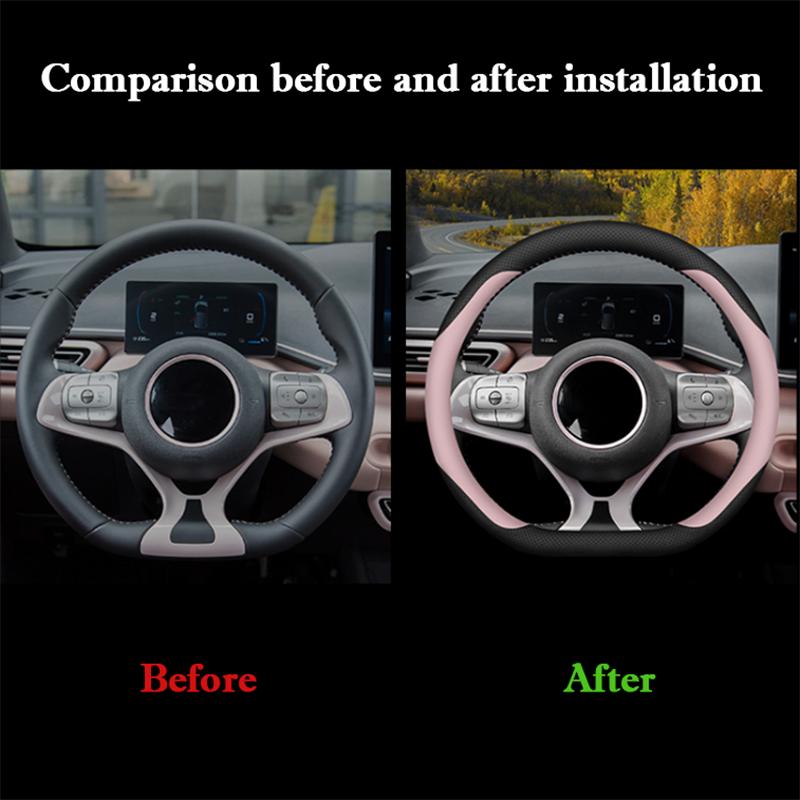 Car Steering Wheel Cover Napa Leather Ultra-thin Anti Slip Handle Wrap For BYD Dolphin Surf Dolphin Mini Seagull 2026 2026 2026