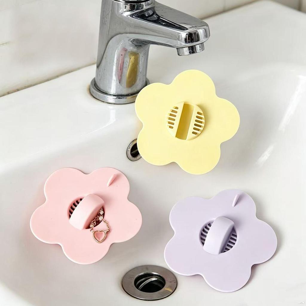 Silicone Bathroom Sink Drain Filter Hair Catcher Shower Drain Covers Practical Tools Suit for Bathroom Bathtub and Kitchen