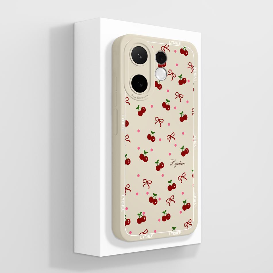 For Vivo V60 Lite Case Candy Painted Flower Phone Back Cover For Vivo V 60 Soft Liquid Silicone Anti Drop Full Protection Bumper