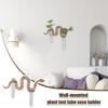 Uniqe Snake Wall Planters With Pipes Wall Hanging Holder Simple Wooden Plant Pot  Kitchen