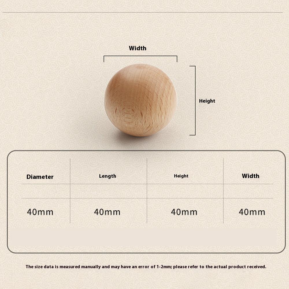 6564 40mm Diameter Drawer Pull Knob Single Hole Wooden Round Ball Cabinet Wardrobe Furniture Handle