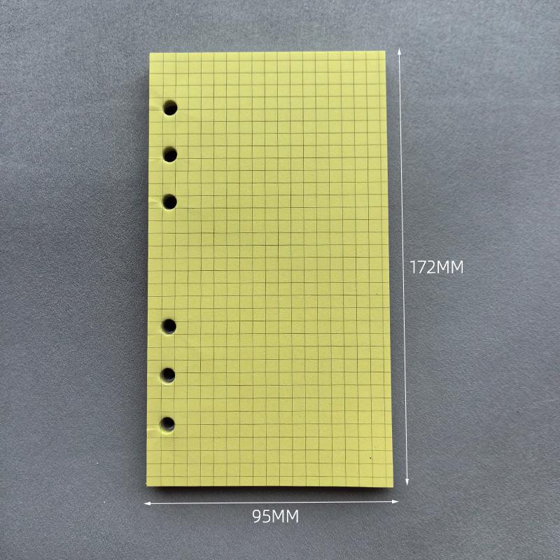 50 Sheets A6 Colorful Grid Loose Leaf Notebook Refill Spiral Binder Inner Page Line Blank craft Grid Inside Paper Stationery