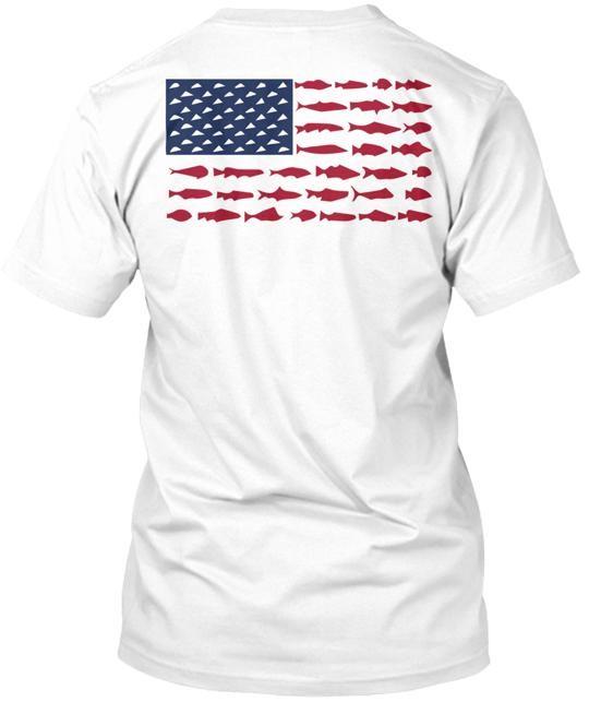 American Fish Flag T-Shirt XXL