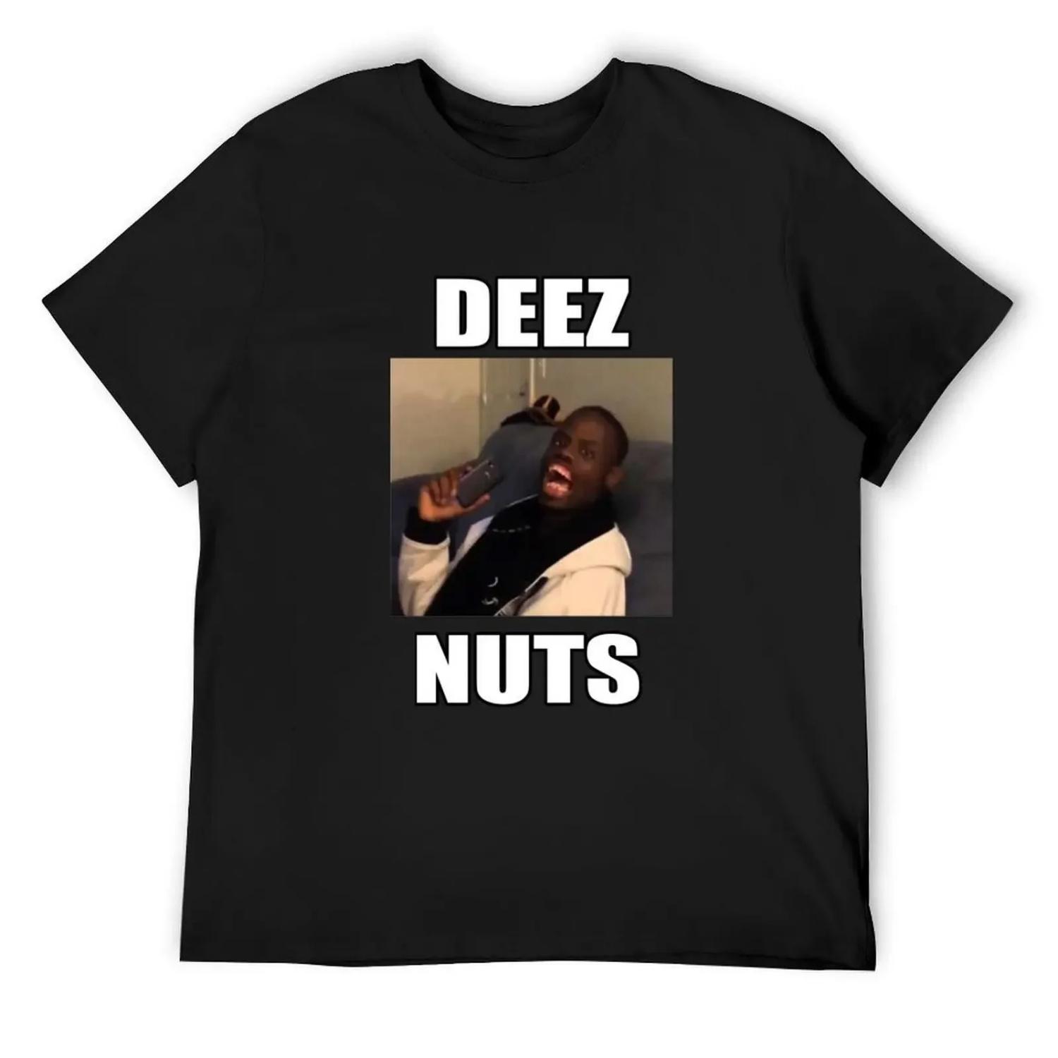 

Deez Nuts T-Shirt Blouse plus size clothes Clothing mens funny t shirts XXXXXL чорний
