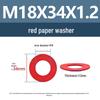 Yigu Red Mica Paper Washer Gasket M2-M20 Flat Washer