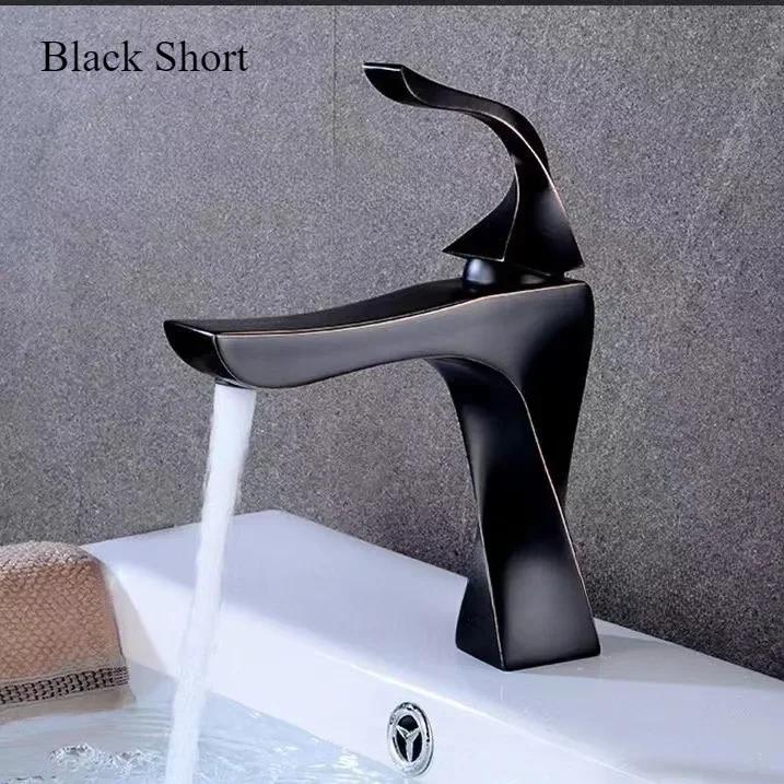 

Кран для горячей и холодной воды Однорычажный смеситель для ванной комнаты Смеситель для раковины в скандинавском стиле Золотой хром Одно отверстие Смеситель для воды Настольный