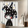 Whimsical Jester Shower Curtain - Colorful Stars & Polka Dots, Fade-Resistant Polyester, Machine Washable