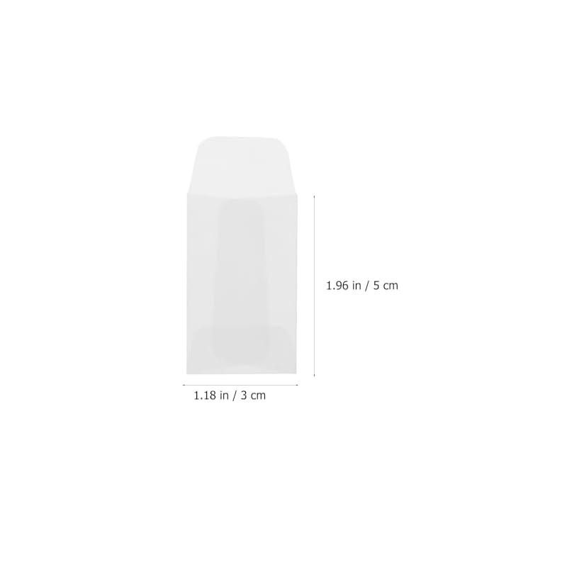 Cabilock Mini Envelopes, Set of 50, 3x5cm, Semi-Transparent Glassine Paper, Tracing Paper, Small Bags, for Packaging Accessories, Coin Envelopes,