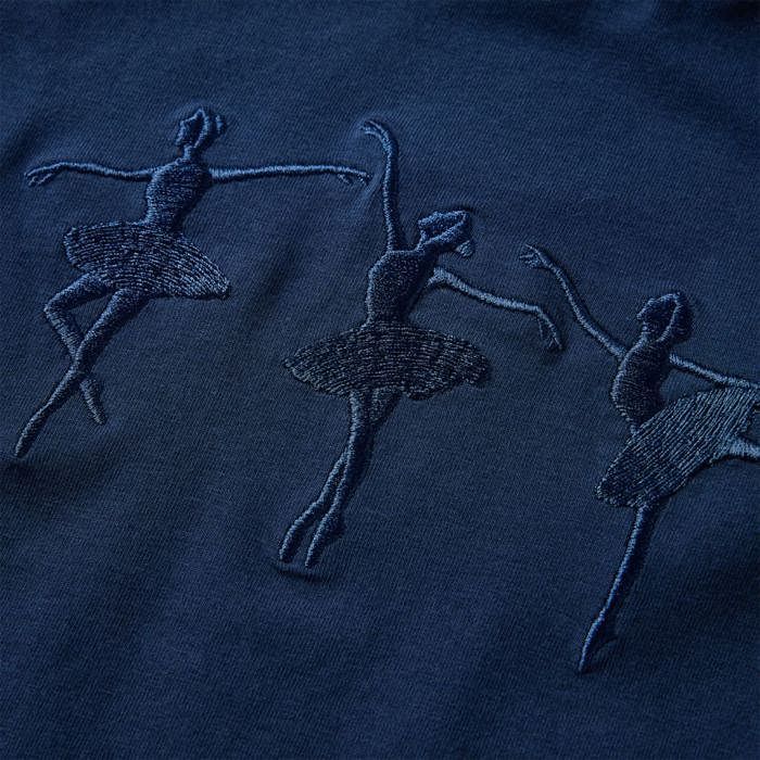 T-shirt enfants à manches longues bleu marine 92/104/116/128/140