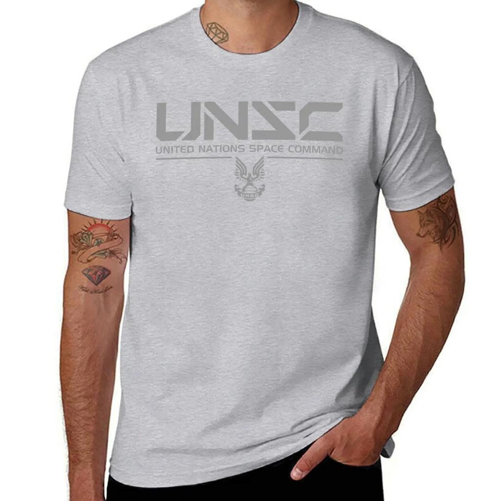 blanks vintage t shirt for men UNSC Shirt Grey T-Shirt harajuku streetwear graphic t shirts